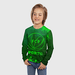 Лонгслив детский Porto - green gradient, цвет: 3D-принт — фото 2