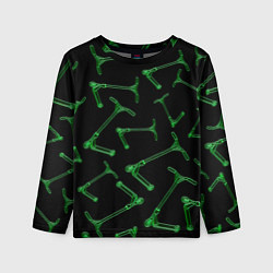 Детский лонгслив Неоновые самокаты