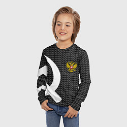 Лонгслив детский Россия паттерн ссср, цвет: 3D-принт — фото 2