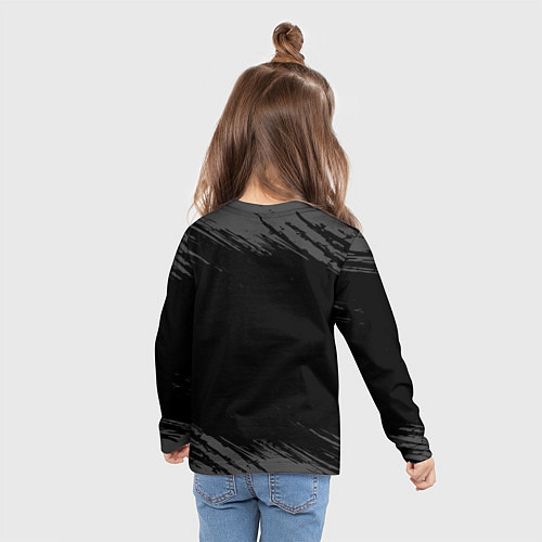 Детский лонгслив Deadlock glitch на темном фоне / 3D-принт – фото 6