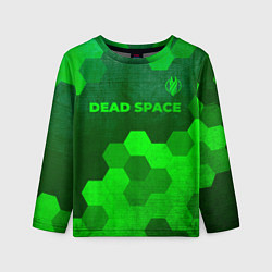 Детский лонгслив Dead Space - green gradient посередине