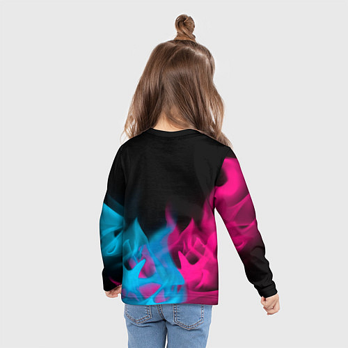 Детский лонгслив Deadlock - neon gradient посередине / 3D-принт – фото 6