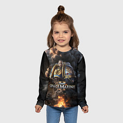 Лонгслив детский Captain Titus Warhammer 40000 space marine 2, цвет: 3D-принт — фото 2