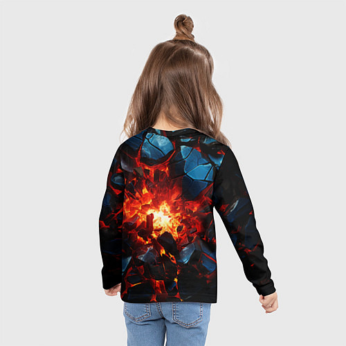 Детский лонгслив Warhammer 40000 space marine 2 ультрамарин в броне / 3D-принт – фото 6