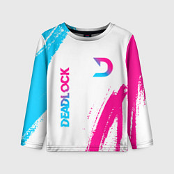 Лонгслив детский Deadlock neon gradient style вертикально, цвет: 3D-принт