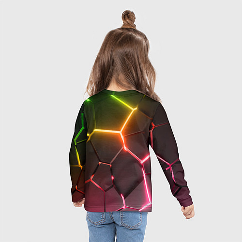 Детский лонгслив Deadlock Bebop неоновые плиты / 3D-принт – фото 6