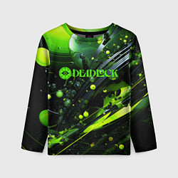 Лонгслив детский Deadlock logo зеленая абстракция, цвет: 3D-принт
