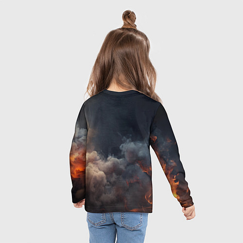 Детский лонгслив Deadlock лого и туман / 3D-принт – фото 6