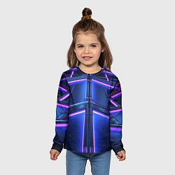 Лонгслив детский Неоновая световая конструкция, цвет: 3D-принт — фото 2