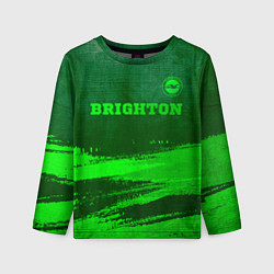 Лонгслив детский Brighton - green gradient посередине, цвет: 3D-принт