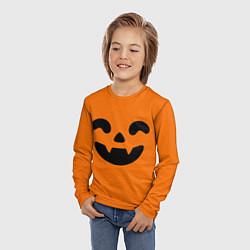 Лонгслив детский Весёлая тыква верх, цвет: 3D-принт — фото 2