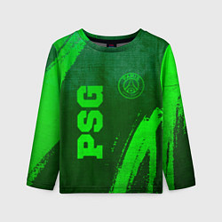 Детский лонгслив PSG - green gradient вертикально