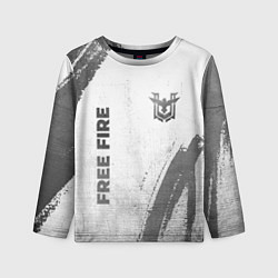 Детский лонгслив Free Fire - white gradient вертикально