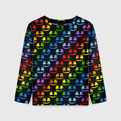 Детский лонгслив Marshmello pattern neon