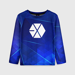 Лонгслив детский Exo blue poly, цвет: 3D-принт