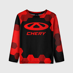 Лонгслив детский Chery - red gradient, цвет: 3D-принт