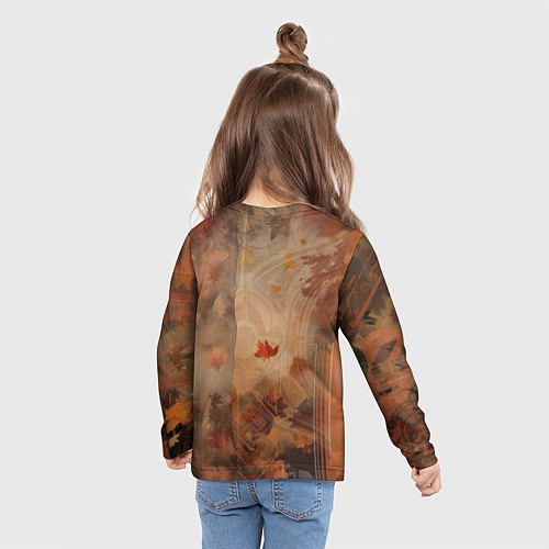 Детский лонгслив Белый мишка в шарфе / 3D-принт – фото 6