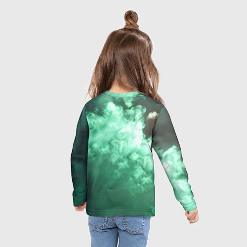 Детский лонгслив Stalker 2 череп с зелеными глазами / 3D-принт – фото 6