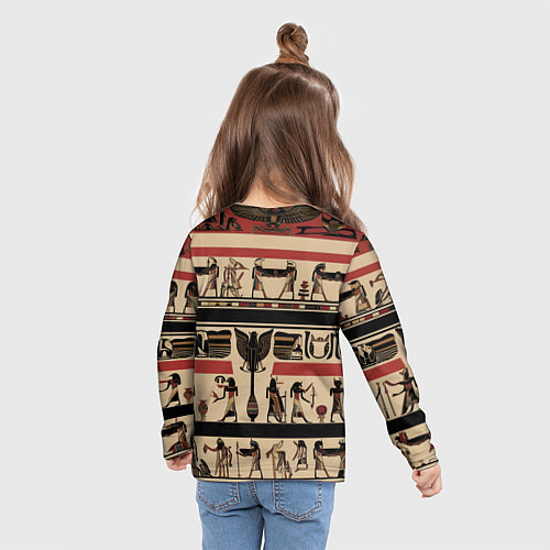 Детский лонгслив Египет орнамент / 3D-принт – фото 6
