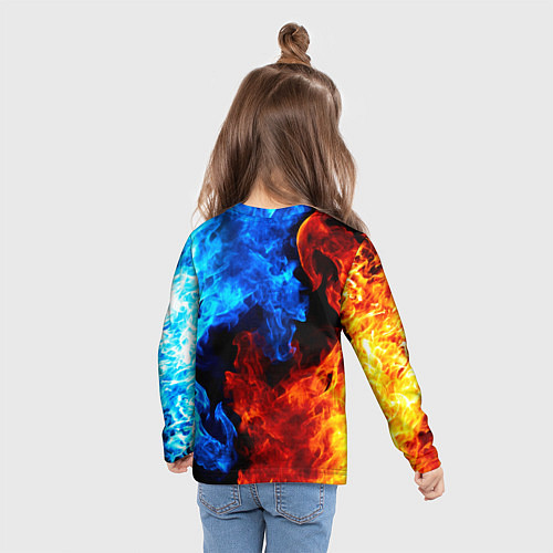 Детский лонгслив Starcraft fire steel / 3D-принт – фото 6