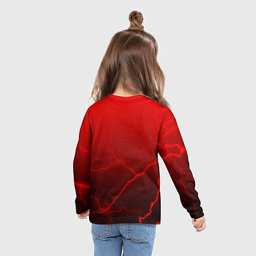 Детский лонгслив Starcraft молнии / 3D-принт – фото 6