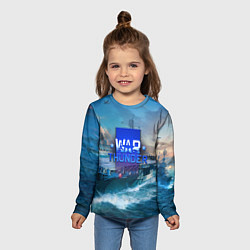 Лонгслив детский War Thunder ship, цвет: 3D-принт — фото 2
