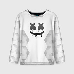 Лонгслив детский Marshmello white poly, цвет: 3D-принт