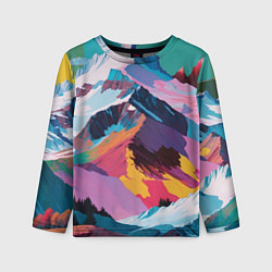 Лонгслив детский Горы краски, цвет: 3D-принт