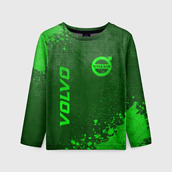 Лонгслив детский Volvo - green gradient вертикально, цвет: 3D-принт