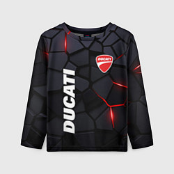 Лонгслив детский Ducati - плиты с эффектом свечения, цвет: 3D-принт