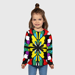 Лонгслив детский Яркий калейдоскоп, цвет: 3D-принт — фото 2