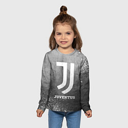 Лонгслив детский Juventus - grey gradient, цвет: 3D-принт — фото 2