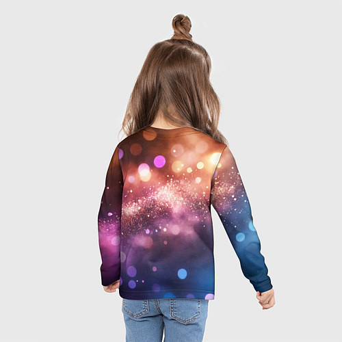Детский лонгслив Праздничный боке / 3D-принт – фото 6