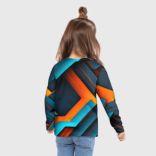 Детский лонгслив Dota 2 абстракция из линий / 3D-принт – фото 6