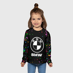 Лонгслив детский BMW конфети, цвет: 3D-принт — фото 2
