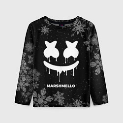 Лонгслив детский Снежный Marshmello, цвет: 3D-принт
