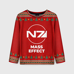 Лонгслив детский Mass Effect new year, цвет: 3D-принт