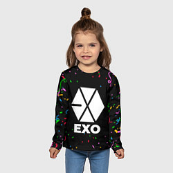 Лонгслив детский Exo конфети, цвет: 3D-принт — фото 2