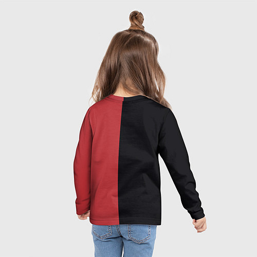 Детский лонгслив Японский демон Они / 3D-принт – фото 6