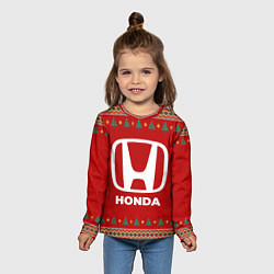 Лонгслив детский Honda new year, цвет: 3D-принт — фото 2