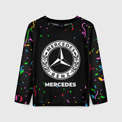 Лонгслив детский Mercedes конфети, цвет: 3D-принт