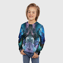 Лонгслив детский Фантастический неоновый космос, цвет: 3D-принт — фото 2