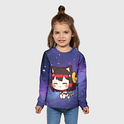 Лонгслив детский Сонная куроми, цвет: 3D-принт — фото 2