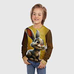 Лонгслив детский Милый зайчик, цвет: 3D-принт — фото 2