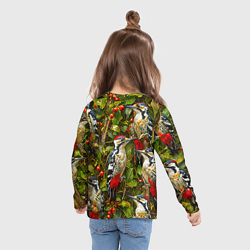 Детский лонгслив Дятлы / 3D-принт – фото 6