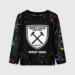 Лонгслив детский West Ham конфети, цвет: 3D-принт