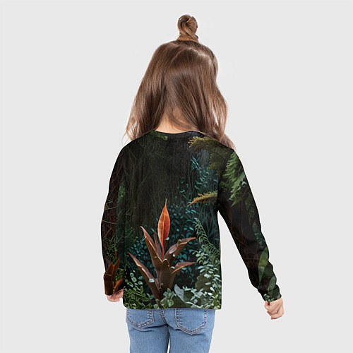 Детский лонгслив Объемные растения / 3D-принт – фото 6