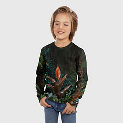 Лонгслив детский Объемные растения, цвет: 3D-принт — фото 2