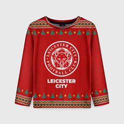 Лонгслив детский Leicester City new year, цвет: 3D-принт