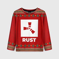 Лонгслив детский Rust new year, цвет: 3D-принт